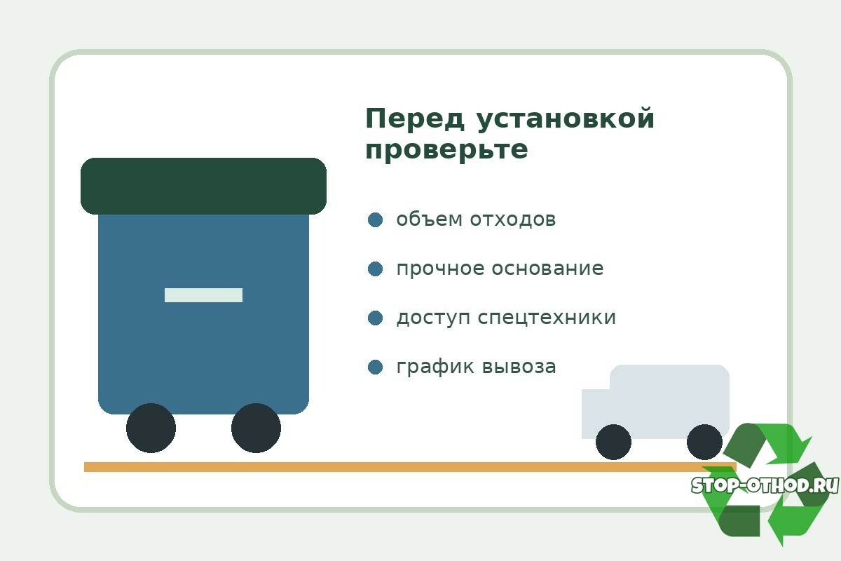 Контейнерная площадка и организация вывоза отходов в Домодедово